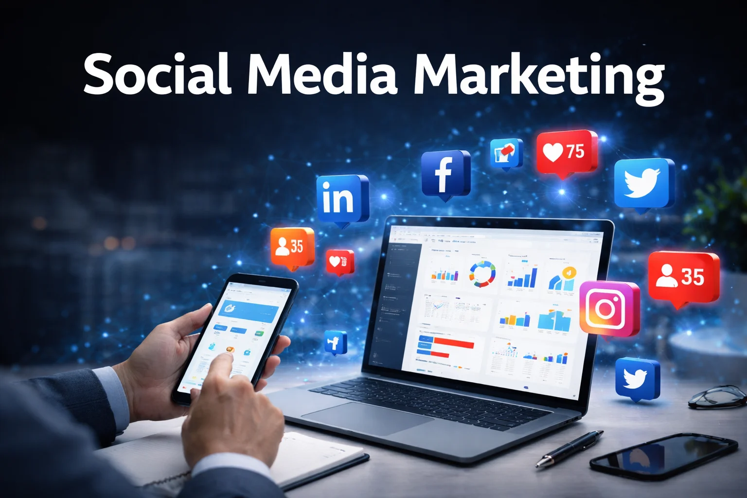 Social media marketing services showcase